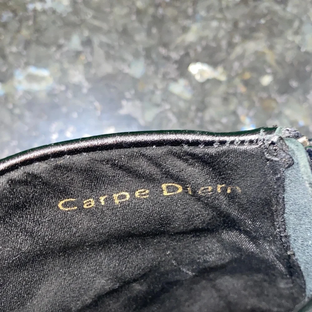 Toms Leila Black Ankle Booties with Brown Heel Size 7 - Picture 9 of 10